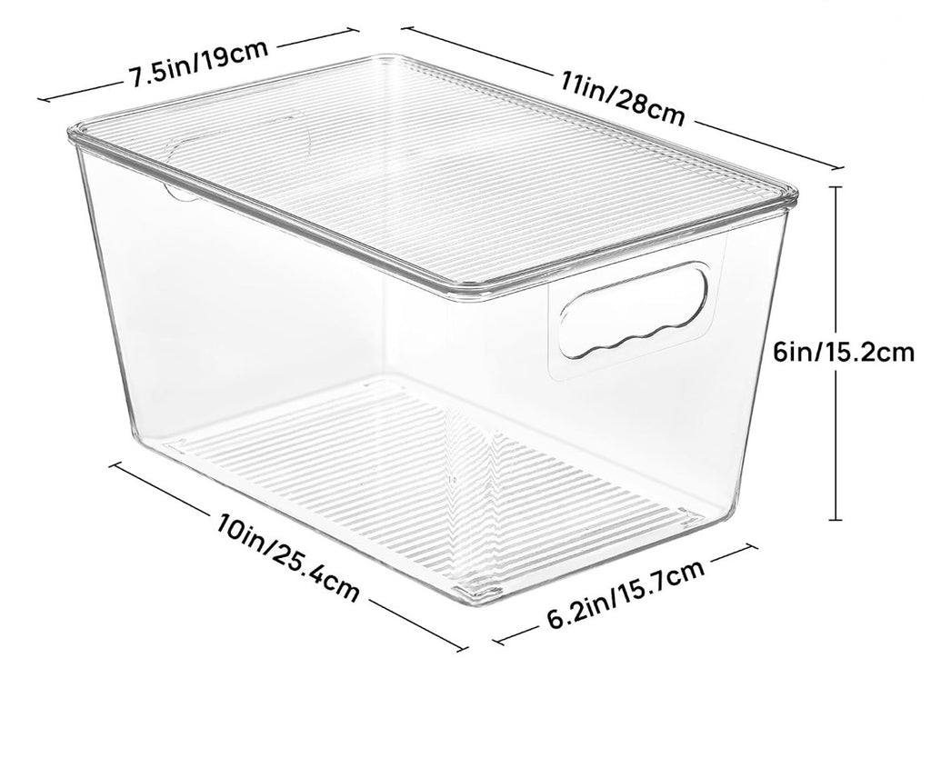 Clear Stackable Storage Boxes 2pcs