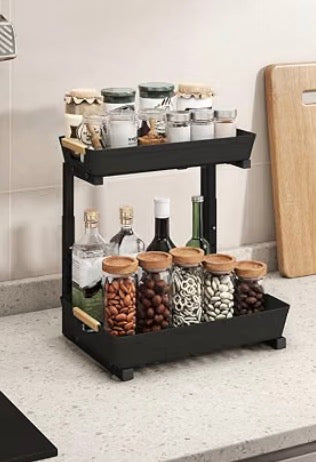 2-Tier Under Sink Organizer with Pull-Out Drawer