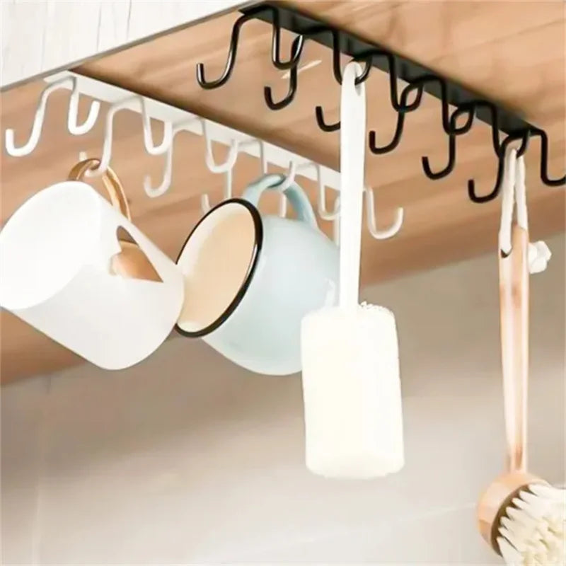 Under-Shelf Hook Rack (6 hooks)