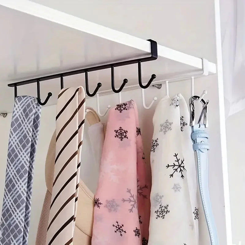 Under-Shelf Hook Rack (6 hooks)