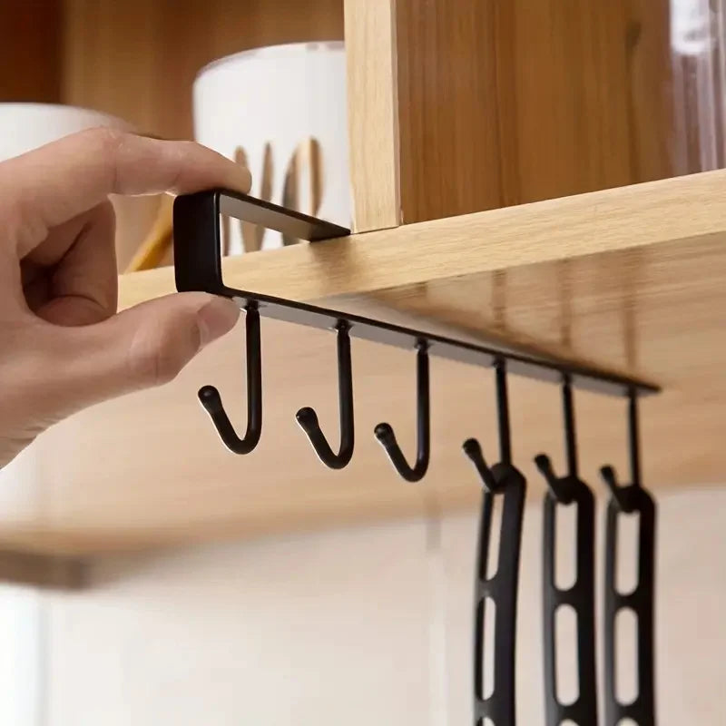 Under-Shelf Hook Rack (6 hooks)